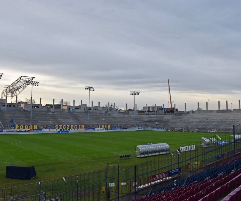 Postępy na budowie Stadionu Miejskiego w Szczecinie