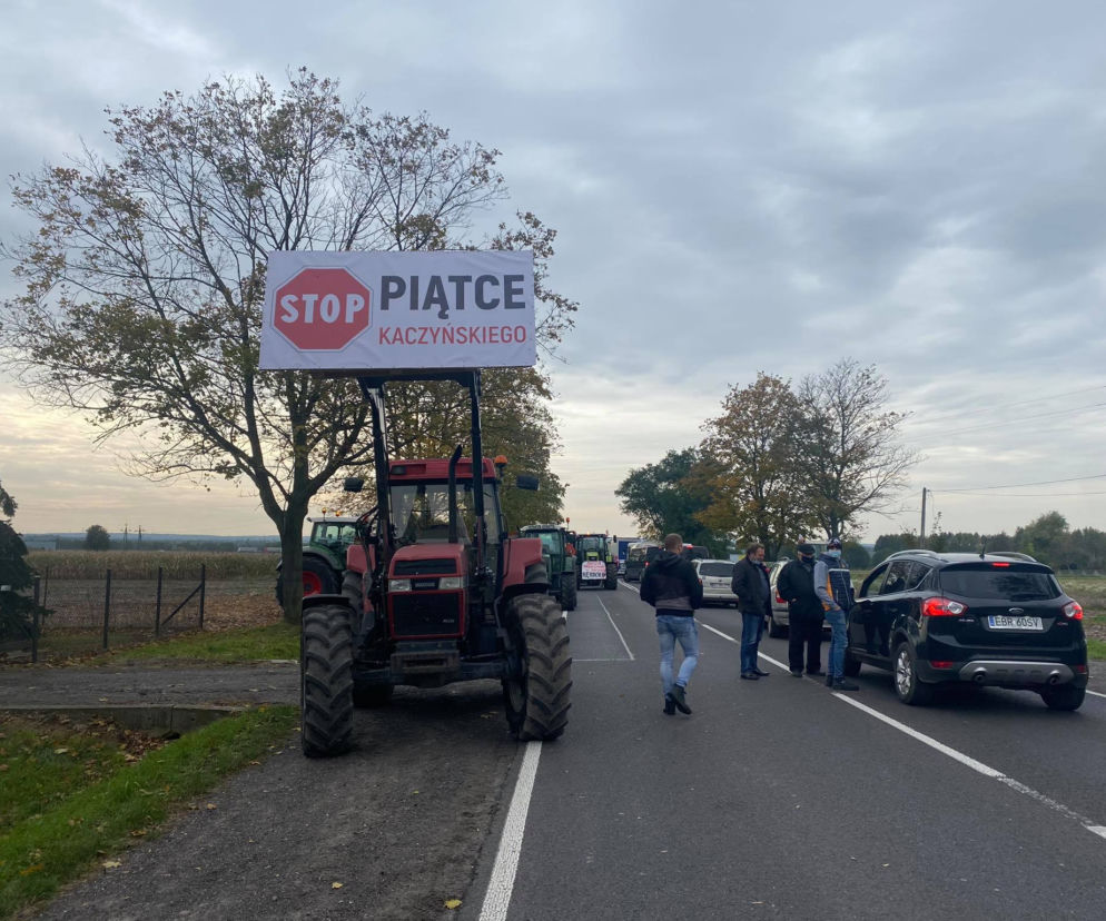 Protest rolników w województwie łódzkim 