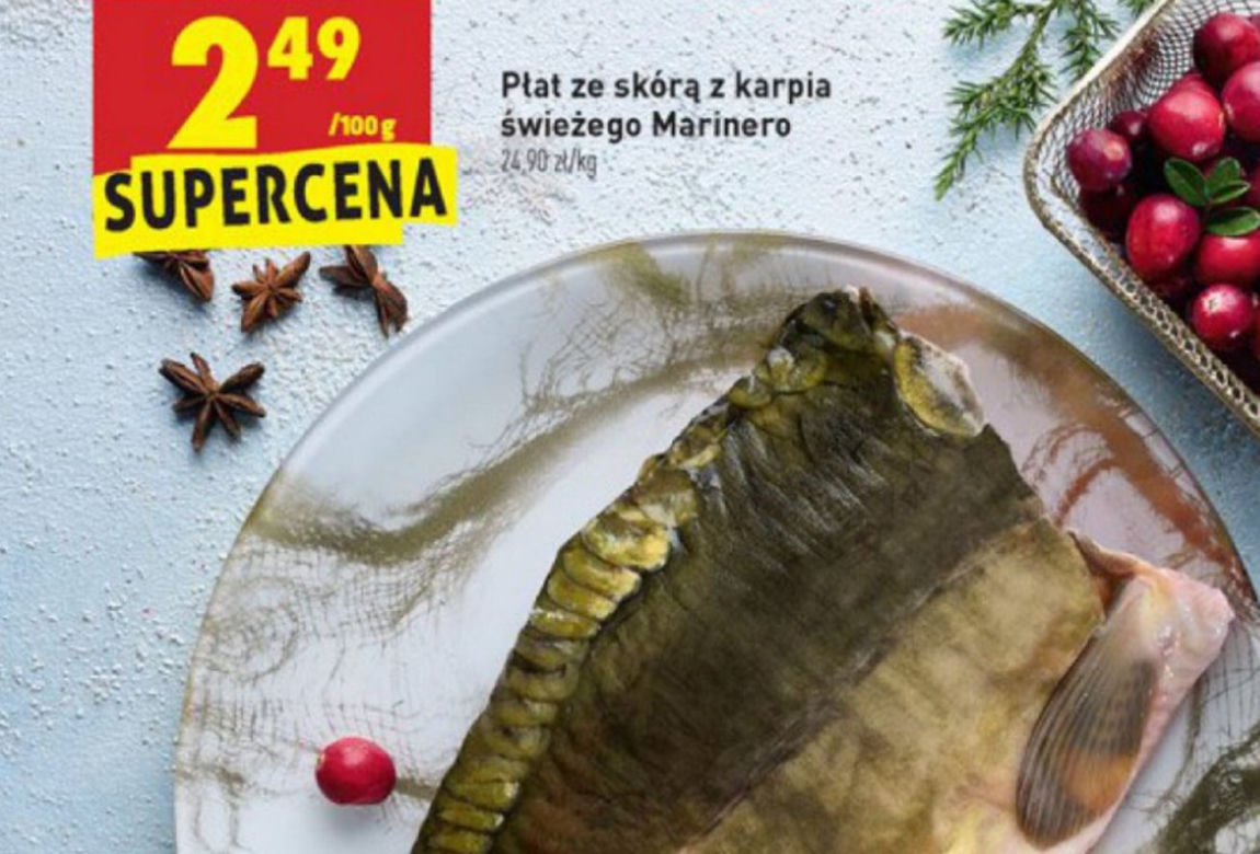 płat z karpia 2,49 zł/100 g