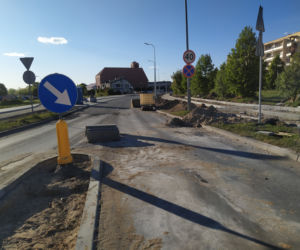 Teren łąki kwietnej przy remontowanej ul. Monte Cassino oraz postępy remontu - ZDJĘCIA