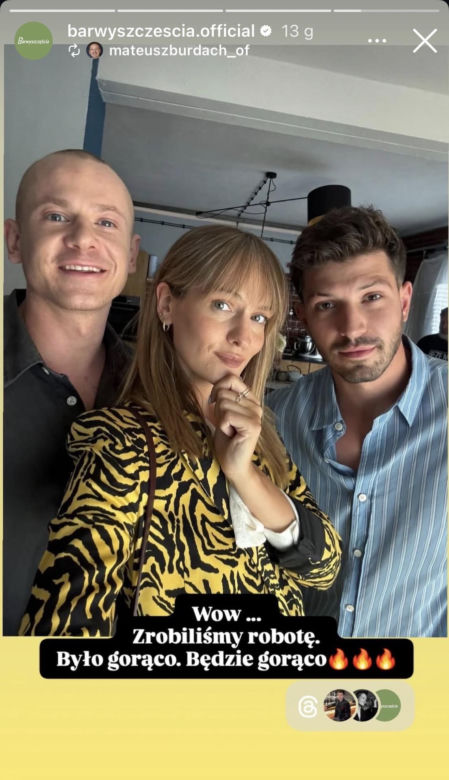 Barwy szczęścia. Sergiusz (Mateusz Burdach), Ola (Michalina Robakiewicz), Justin (Jasper Sołtysiewicz)