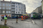 Wykolejenie tramwaju na ulicy Parkowej w Szczecinie
