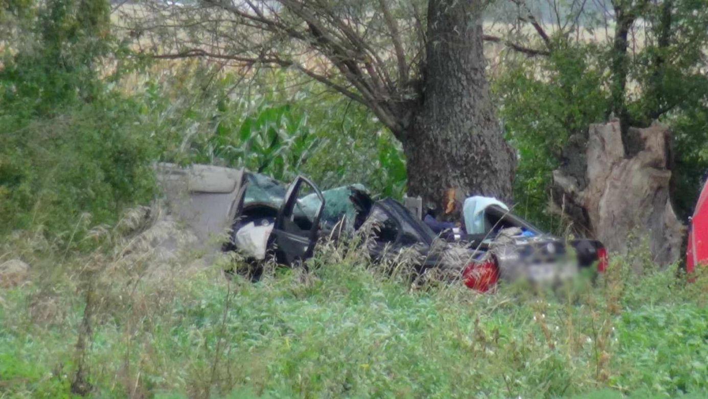Auto pełne młodych ludzie roztrzaskane na drzewie. 21-letnia pasażerka nie żyje