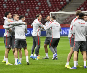 Trening reprezentacji Polski w Warszawie przed meczem z Albaną