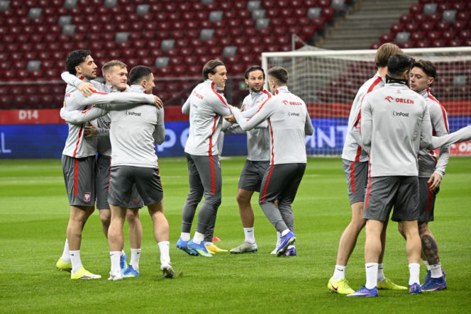 Trening reprezentacji Polski w Warszawie przed meczem z Albaną