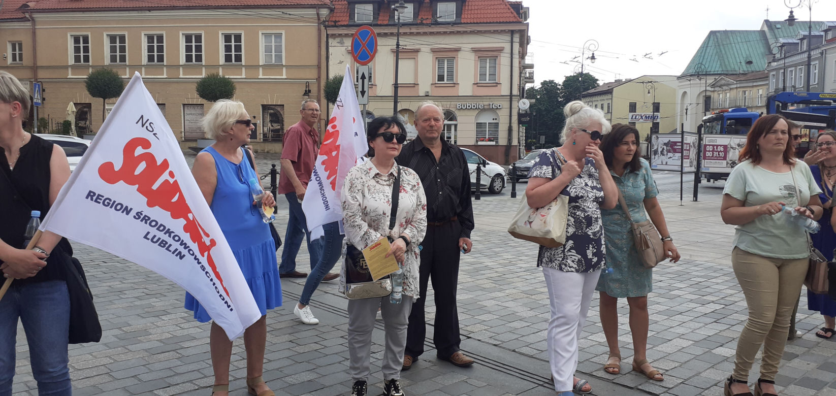 Pracownicy DPS-ów strajkowali w Lublinie [GALERIA]