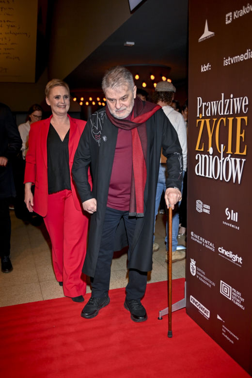 Krzysztof Globisz na premierze filmu "Prawdziwe życie aniołów"