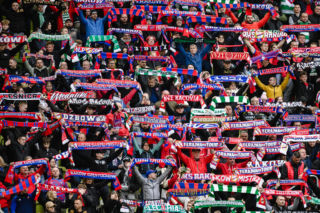 Lechia Gdańsk - Raków Częstochowa; Zdjęcia kibiców z meczu 30. kolejki PKO BP Ekstraklasy