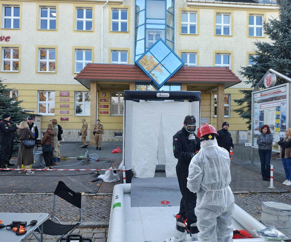 Ćwiczenia z wąglikiem w starostwie powiatowym