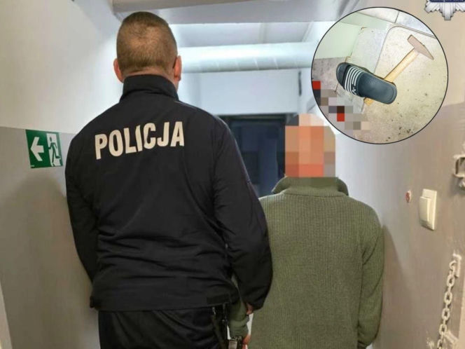 Zaatakował młotkiem