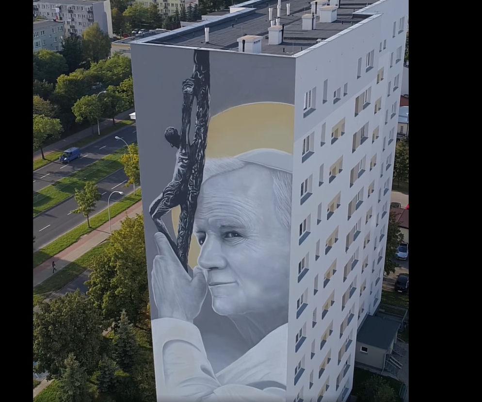 W Stalowej Woli powstaje mural papieża