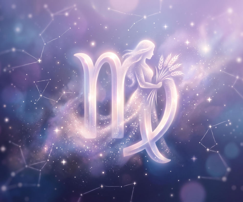 Znak zodiaku Panna na tle kosmosu. O wpływie zaćmienia Księżyca na horoskop Panny przeczytasz na Eska.
