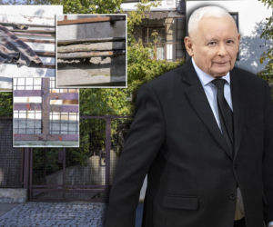 Z jednej strony willa, z drugiej dom Kaczyńskiego, który popada w ruinę [ZDJĘCIA]