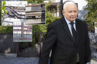 Z jednej strony willa, z drugiej dom Kaczyńskiego, który popada w ruinę [ZDJĘCIA]