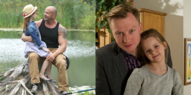 Tomasz Oświeciński (Andrzejek w M jak miłość) i jego córka Maja - Julka Nowak z Na Wspólnej