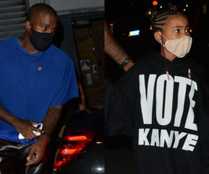Kanye West i North West w bluzie wyborczej taty