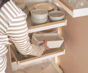 Kaszmirowa kuchnia z drewnem