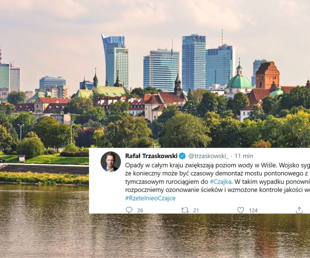 Warszawa: zdemontują most pontonowy na Wiśle? Pilna wiadomość od prezydenta miasta! 