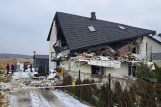 Wybuch domu w Brzezinkach w gminie Masłów