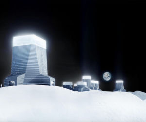 Wizualizacja projektu Lunar Lighthouse (2018)