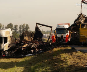 Wypadek w Grabowej na DK 1