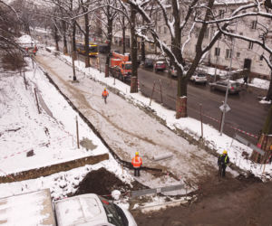 Remont torowiska na Olszewskiego we Wrocławiu