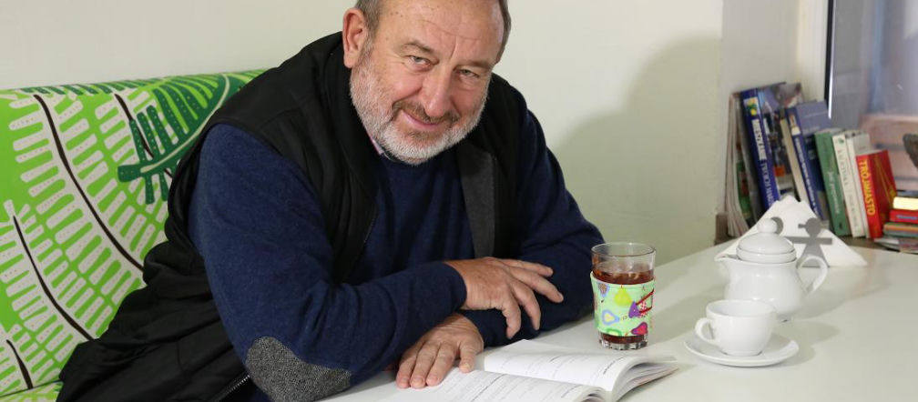 Tadeusz Drozda w kawiarni Zieleniak
