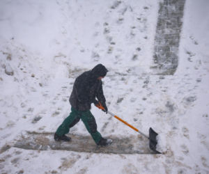 Intensywne opady śniegu w Warszawie (14.01.2026)
