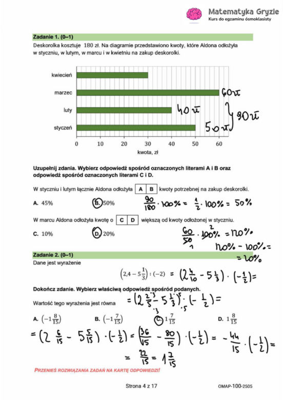 Egzamin ósmoklasisty 2025 - matematyka