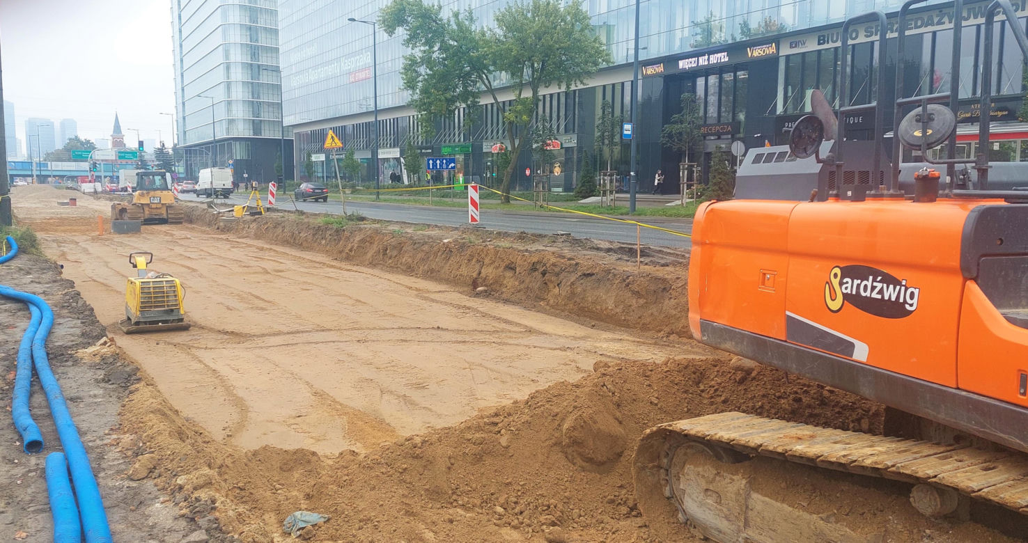Budowa linii tramwajowej na ul. Kasprzaka w Warszawie