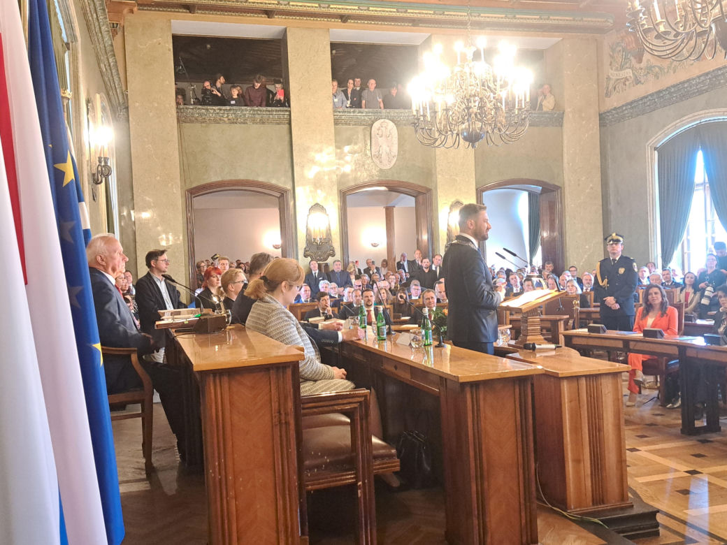 Zaprzysiężenie Aleksandra Miszalskiego na prezydenta miasta Krakowa oraz radnych IX kadencji