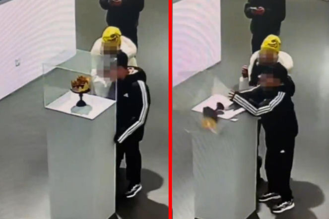 Dziecko zniszczyło złotą koronę na wystawie! Wystarczyły sekundy