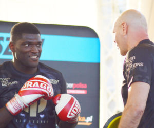 KnockOut Boxing Night 7 w Rzeszowie - trening medialny (Izu Ugonoh)