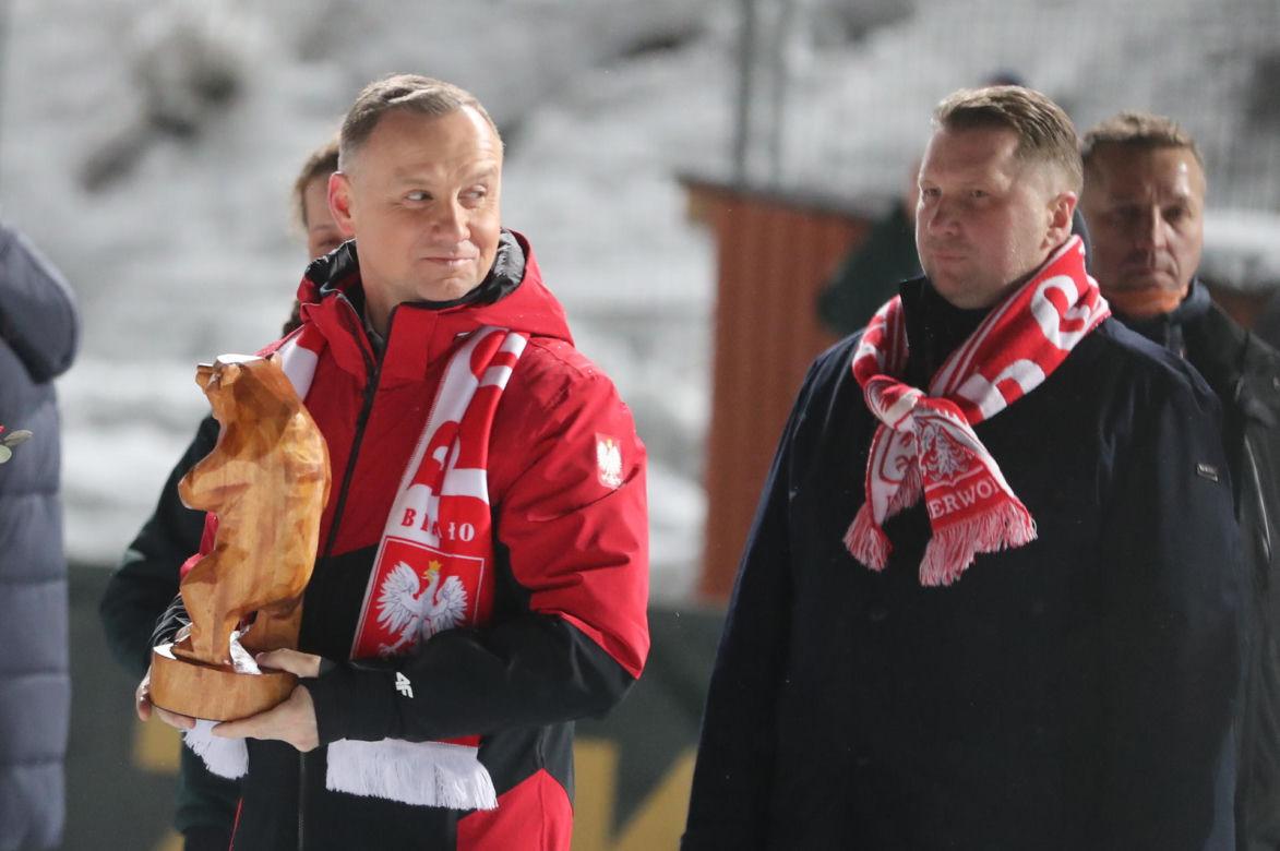 Prezydent Duda kibicował polskim skoczkom podczas PŚ w Zakopanem