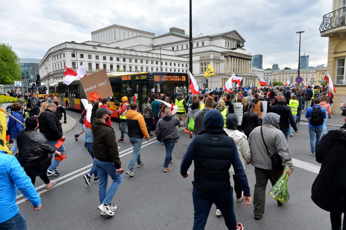Protest przedsiębiorców w Warszawie