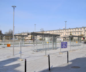 Remont przed dworcem PKP w Iławie - marzec 2020