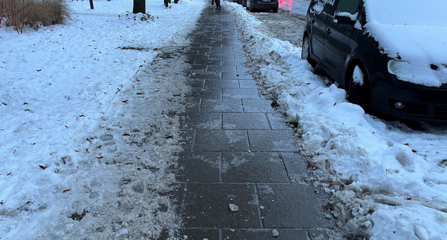 Gołoledź w Warszawie