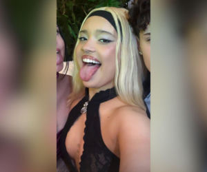 Sara James olśniła na studniówce! Odważne wycięcie i blond włosy