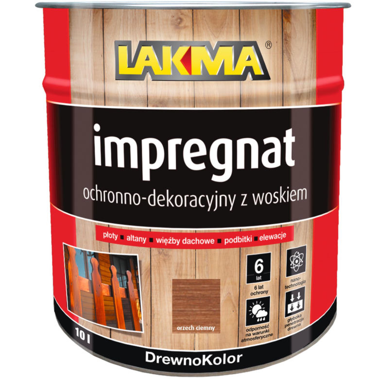 Impregnat ochronno-dekoracyjny z woskiem LAKMA (rozpuszczalnikowe impregnaty ochronno-dekoracyjne)