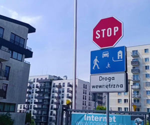 Mur między osiedlami w Szczecinie