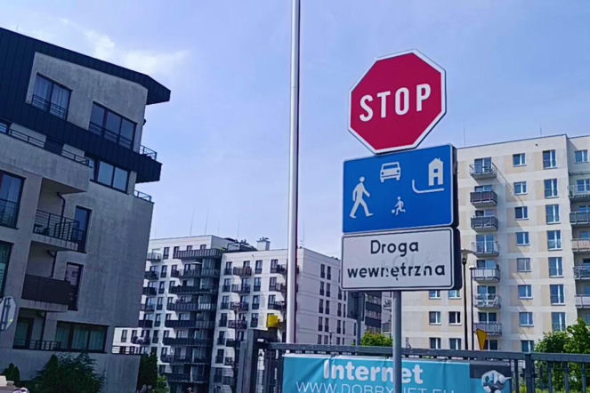 Mur między osiedlami w Szczecinie