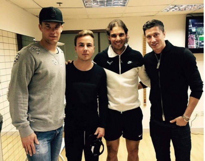 Robert Lewandowski i Rafael Nadala