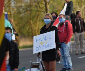 Protest na granicy polsko-niemieckiej w Rosówku
