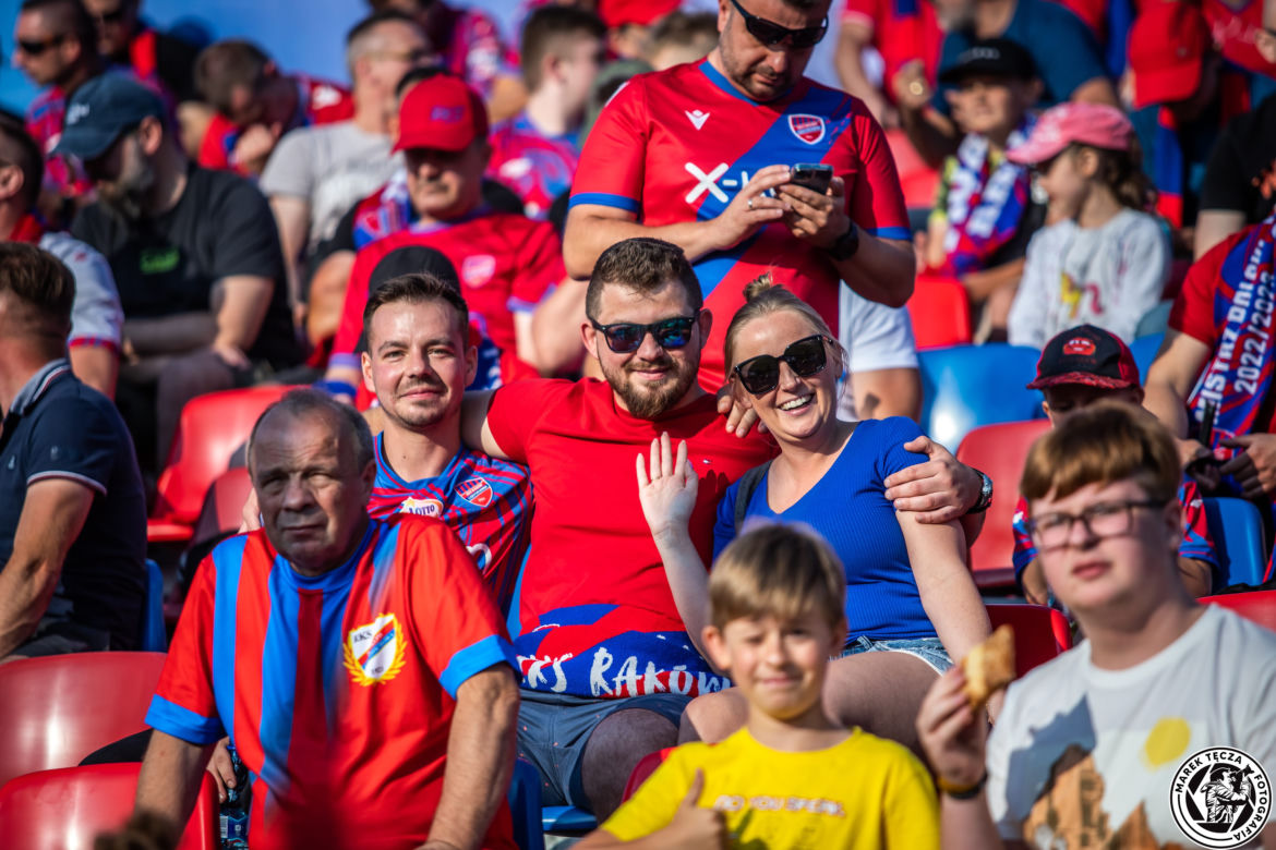 Kibice podczas meczu Raków Częstochowa - Jagiellonia Białystok 