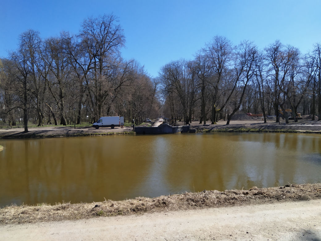 Park Aleksandria w Siedlcach w czasie remontu i prac rewitalizacyjnych - 29.03.2023