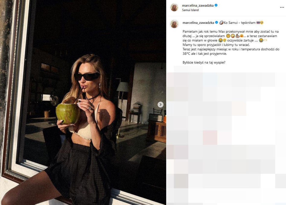 Marcelina uciekła z Polski przed chłodem