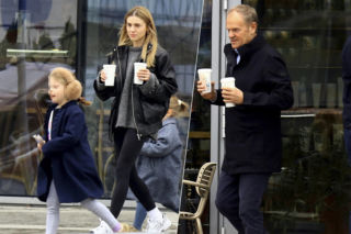 U Tusków lubią kawę na wynos. Premier z córką wpadli do kawiarni 