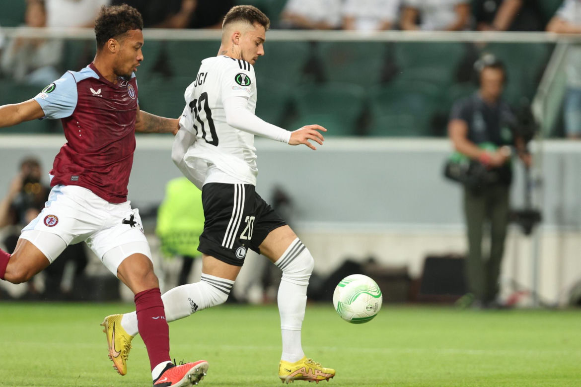 Michał Probierz na meczu Legia - Aston Villa