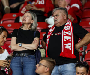 Widzew Łódź - Lech Poznań: Zdjęcia kibiców z meczu 6. kolejki PKO BP Ekstraklasy