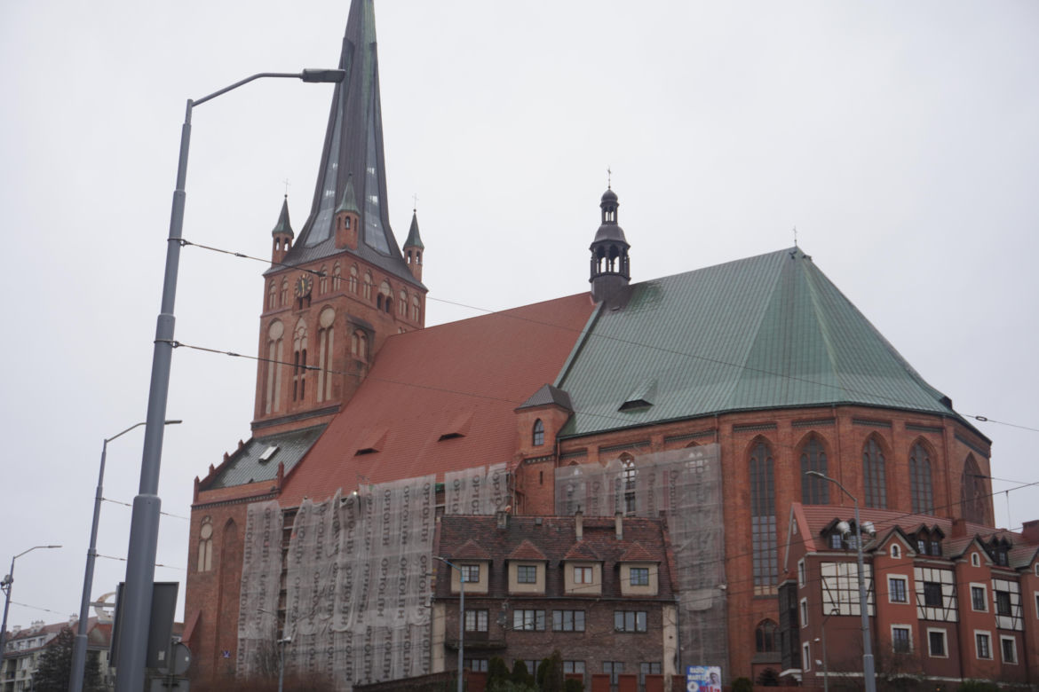 Bazylika Archikatedralna w Szczecinie w czasie remontu